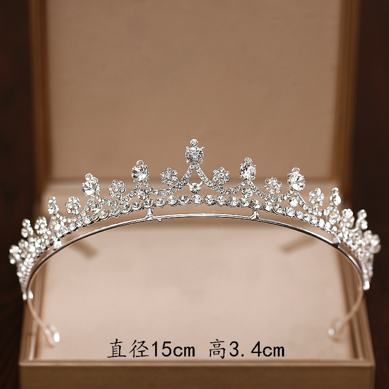 ブライダルヘッドドレス、王冠、結婚式、豪華で雰囲気のある日本と韓国のウェディングドレス、ヘアアクセサリー、18歳の誕生日、成人式、クラウンアクセサリー|undefined