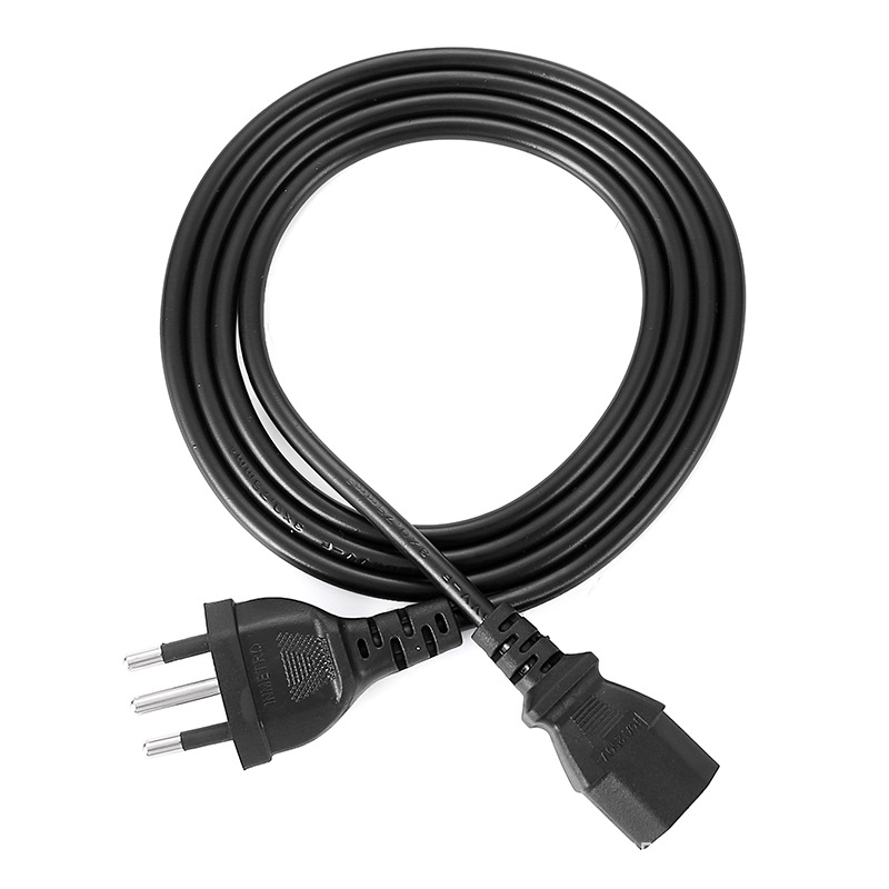 Brasil tres enchufe cable de alimentación Brasil pin cola cable de alimentación Brasil cable de alimentación tres enchufe pin cola cable de alimentación