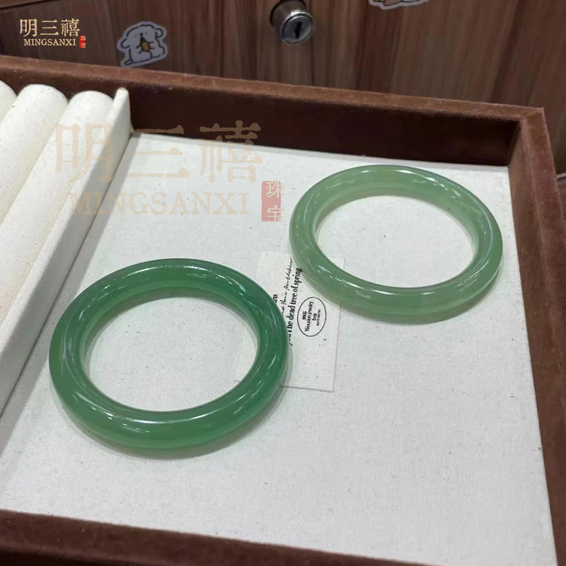 天然高氷種東陵玉ブレスレット氷潤和田玉ブレスレットA品グリーン東陵玉ブレスレット正規品ブレスレット|undefined