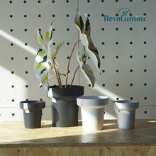 高级简约黑胶热植环保塑料花盆室内桌面多肉仙人球绿植盆兰花套盆