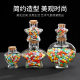 Creative gift wishing bottle five-pointed star glass bottle cork star origami transparent bottle storage jar lucky star