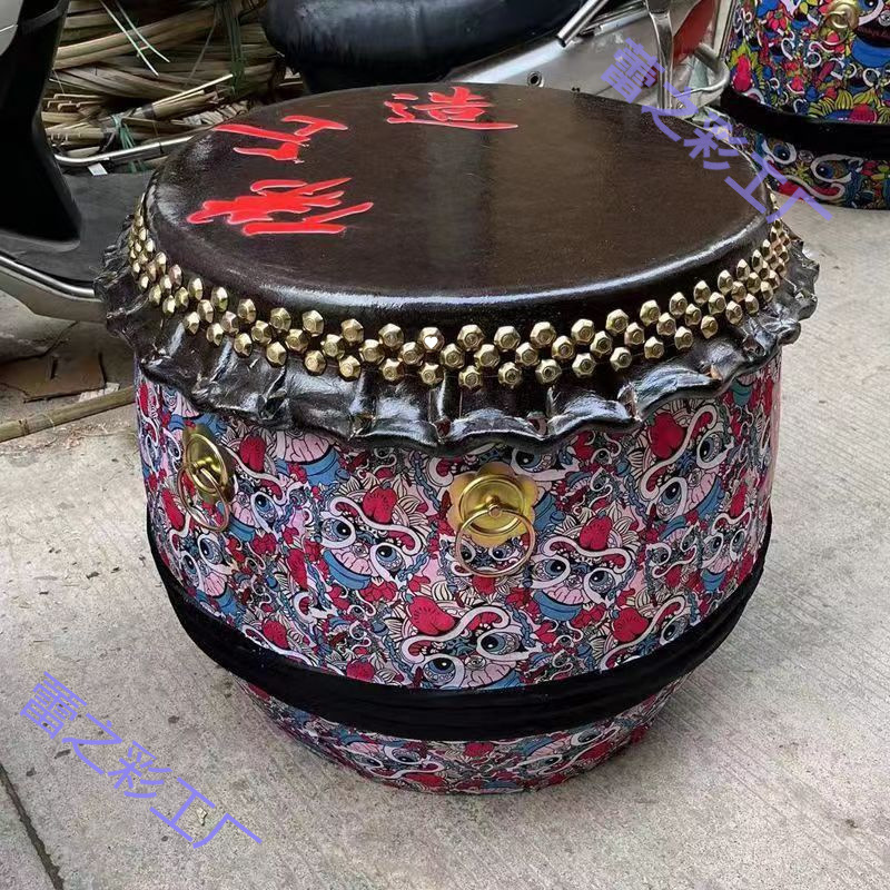 Cuerpo de vaca profesional de león tambor, gong, tambor, tambor de barco dragón tambor de guerra pulgada pulgada pulgada