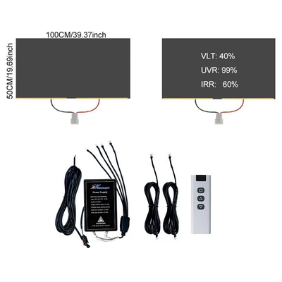 Automotive Film Pdlc Dimming Film, Electrically Controlled Car - car-window-100cm50cm-light-black-2-photos