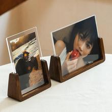 实木相框摆台洗照片亚克力透明做成相册打印加高级感海马体6六8.