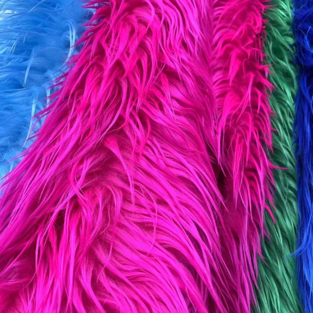 50mm alargado lavable conejo cabello recto decoración de cabello de peluche larga tela de cabello de muñeca de algodón