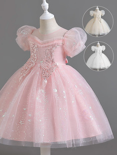 Elegant elite piano, children's suit, flower girl dress, nail sequins, small princess costume, European style