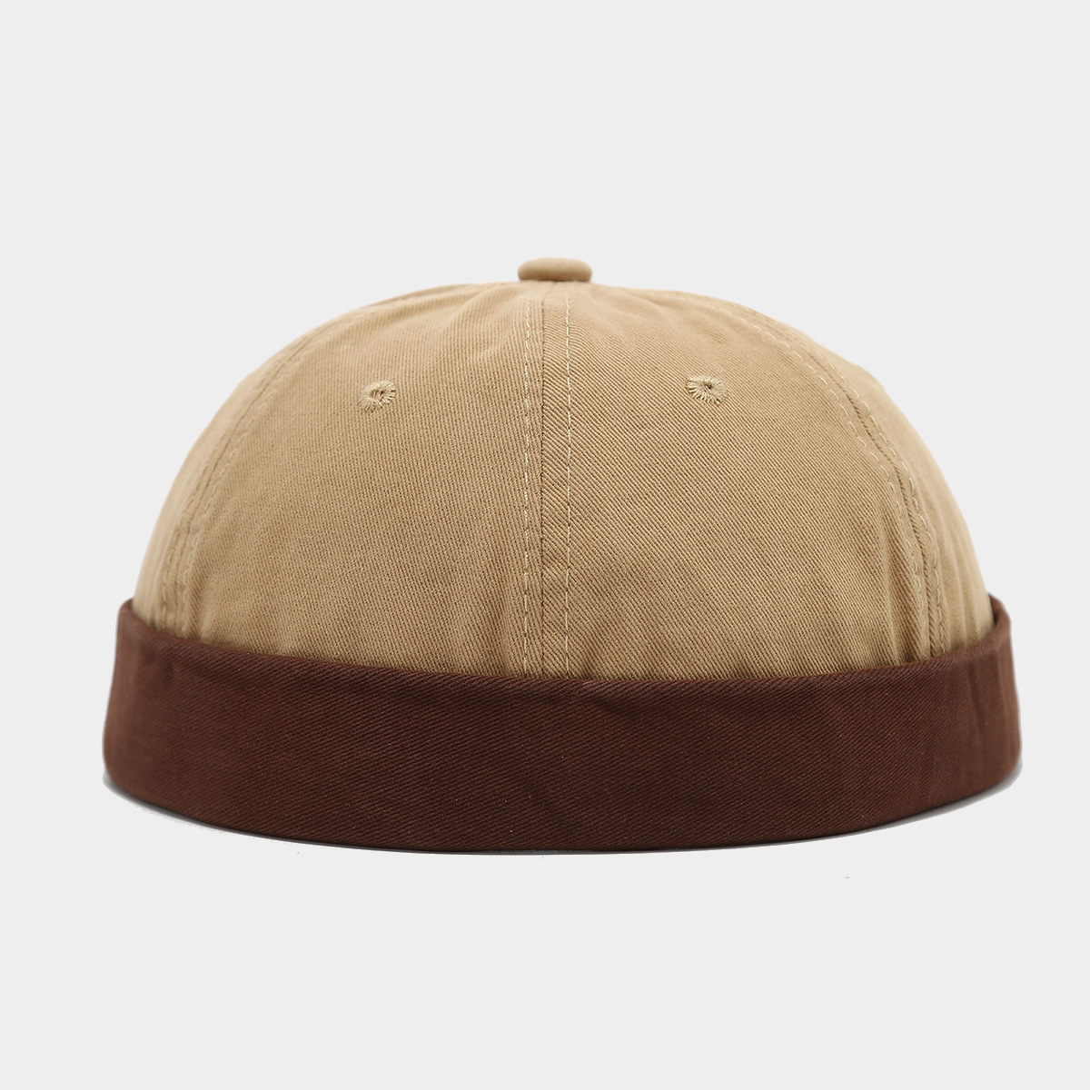 Nuevo estilo americano de algodón empalmado sombrero hombre hip-hop yapai sombrero hombre sin cornisa sombrero de piel de melón mujer al aire libre image 8