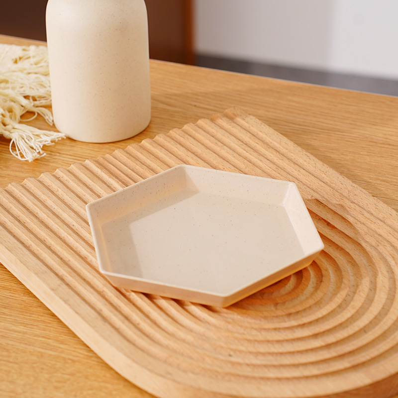 Bone dish hexagonal dish wheat straw plate snack plate fruit dish plastic dish dinner plate garbage storage plate wholesale Bone dish hexagonal dish wheat straw plate snack plate fruit dish plastic dish dinner plate garbage storage plate wholesale