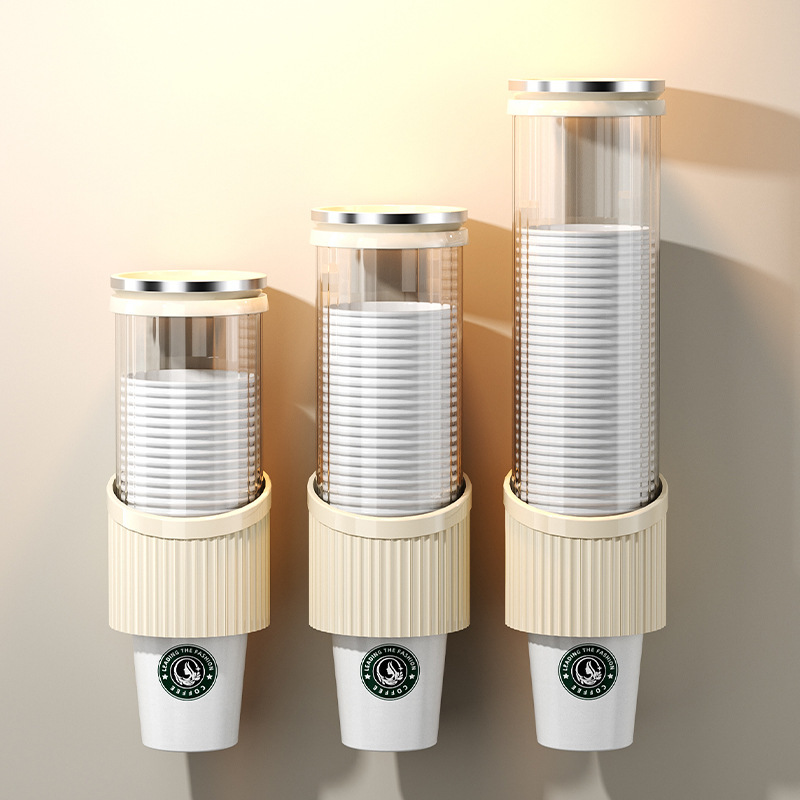 Disposable Cup Taker Wall-mounted Punch-free Water Dispenser Paper Cup Holder Restaurant Paper Cup Storage Rack