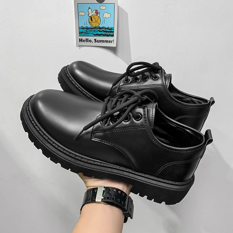 Men's Business Leather Shoes, Spring 2026 New Style, Youth British Style, Student Suit Shoes, Men's Round-Toe Casual Trendy Shoes