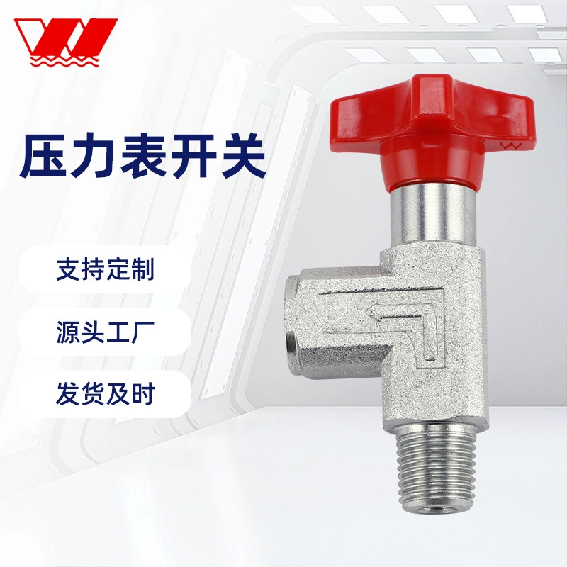 Осевая полоса с красным указателем Прецизионный вакуумный манометр переключатель манометр запорный клапан игольчатый клапан дроссельный клапан