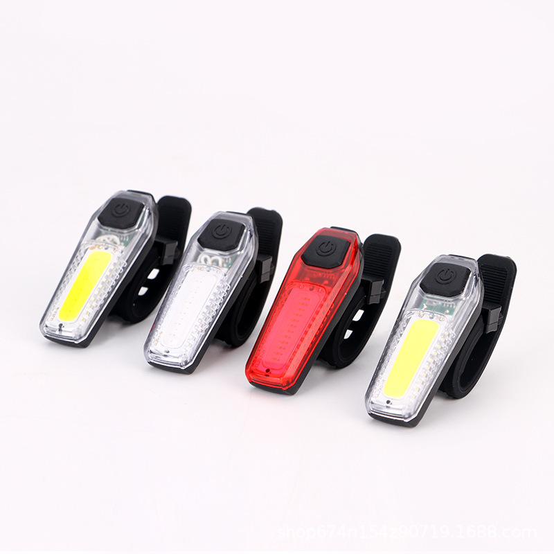 Noche de montar en bicicleta de montaña brillante luz trasera de carga USB luz de advertencia cabeza delantera luz trasera accesorios para equipos de bicicletas