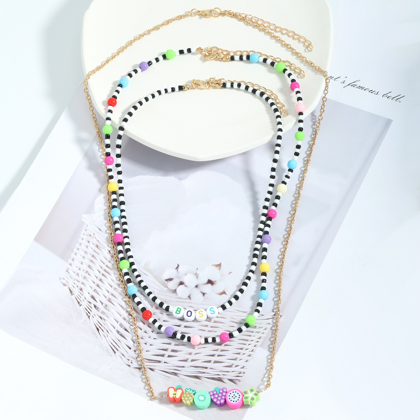 Wholesale Jewelry Bohemian Style Handmade Beaded Multi-layered Necklace Nihaojewelry display picture 6