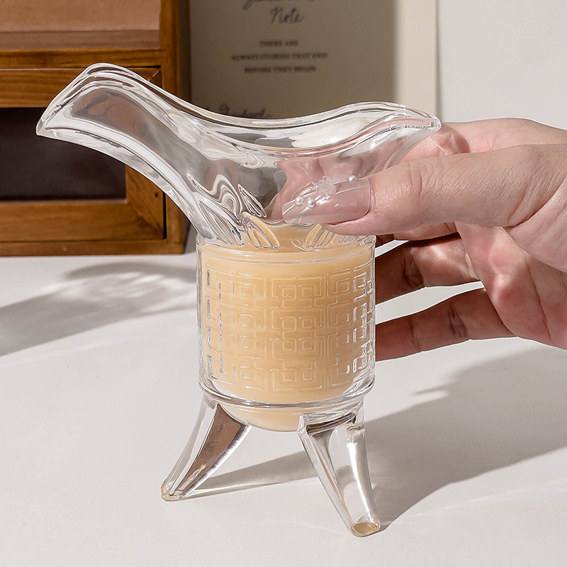 Botella de vino antigua creativa, copa de vino blanco de vidrio, dispensador de vino pequeño, copa de emperador antiguo, personalidad del hogar, copa de licores