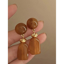 J 40214 Retro Acrylic Geometric Earrings ���ż����ǿ�������