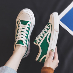 Canvas Shoes for Women, Ins Trendy Biscuit Shoes, 2024 Spring and Summer Korean Version Casual New Student Platform Shoes, Flat Vulcanized Shoes