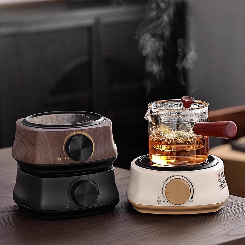 Mini horno de cerámica eléctrica pequeña hervidora de té tetera de vidrio hervir agua hervida té pequeño horno electromagnético horno de té horno de onda óptica silencioso doméstico