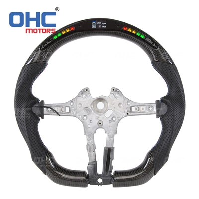 Eu Uk Warehouse Suitable for Bmw X1X3X4 M3-M6 F30 Led Carbon Fiber Steering Wheel Car Modification (Steering wheel) - led-model-price-does-not-include-tax