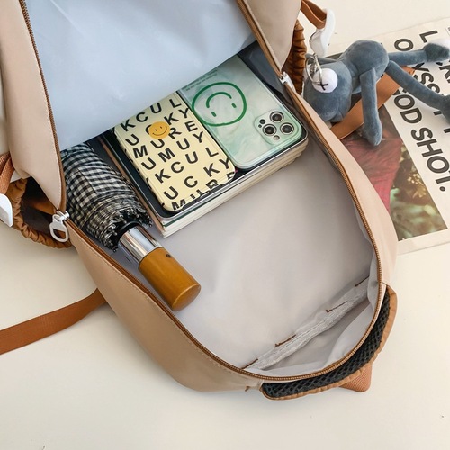 2024 New Lightweight Simple Backpack for Middle School and High School Students, Large Capacity Casual Dual Shoulder Bag