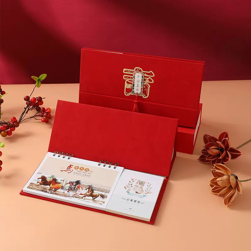 2026年现货批发创意中号周历个性广告供应记事定 做新款纸架台历