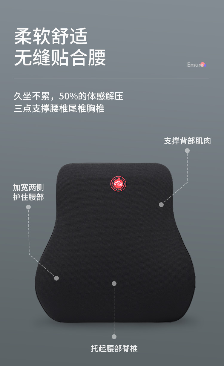 Upgraded Car Memory Foam Headrest Lumbar suit Neck Pillow Neck Pillow Lumbar Cushion Seat Back Cushion Four Seasons