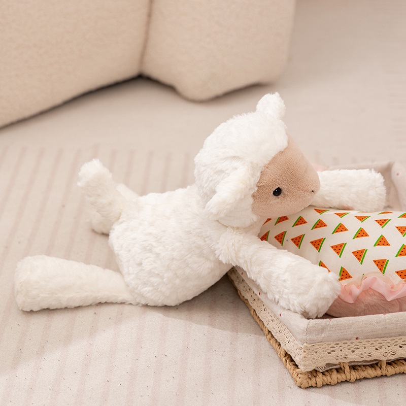 Elefante transfronterizo suave mono conejo muñeca juguete de peluche ondulado hipopótamo cachorro cordero pacificar muñeca tela image 7