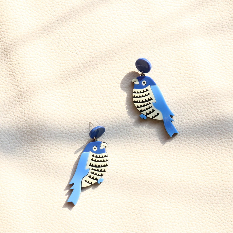 Creative Funny Acrylic Bird Earrings Cute Simple Earrings Women Wholesale display picture 1