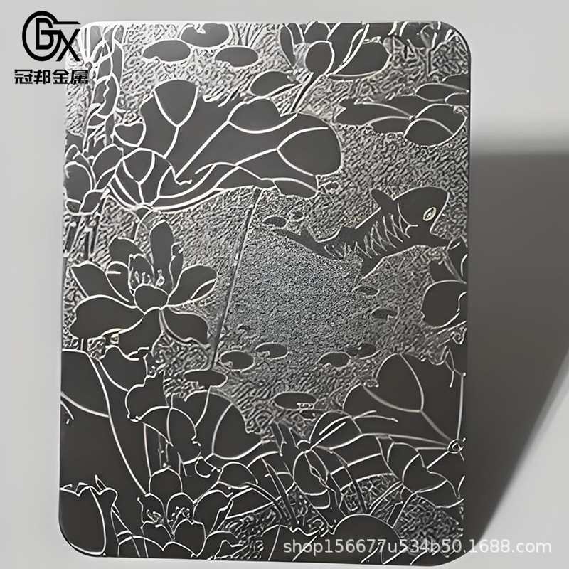 无指纹钛金玫瑰金不锈钢蚀刻板生产厂家电梯背景不锈钢装饰板