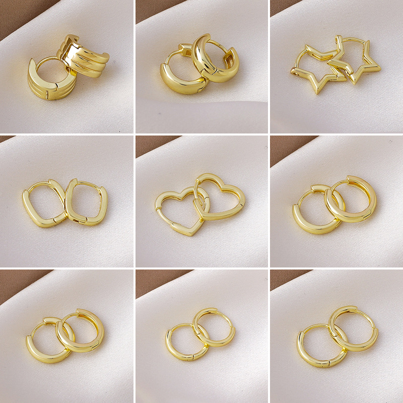 Korean Style Simple Geometric Hoop Earrings Wholesale display picture 25