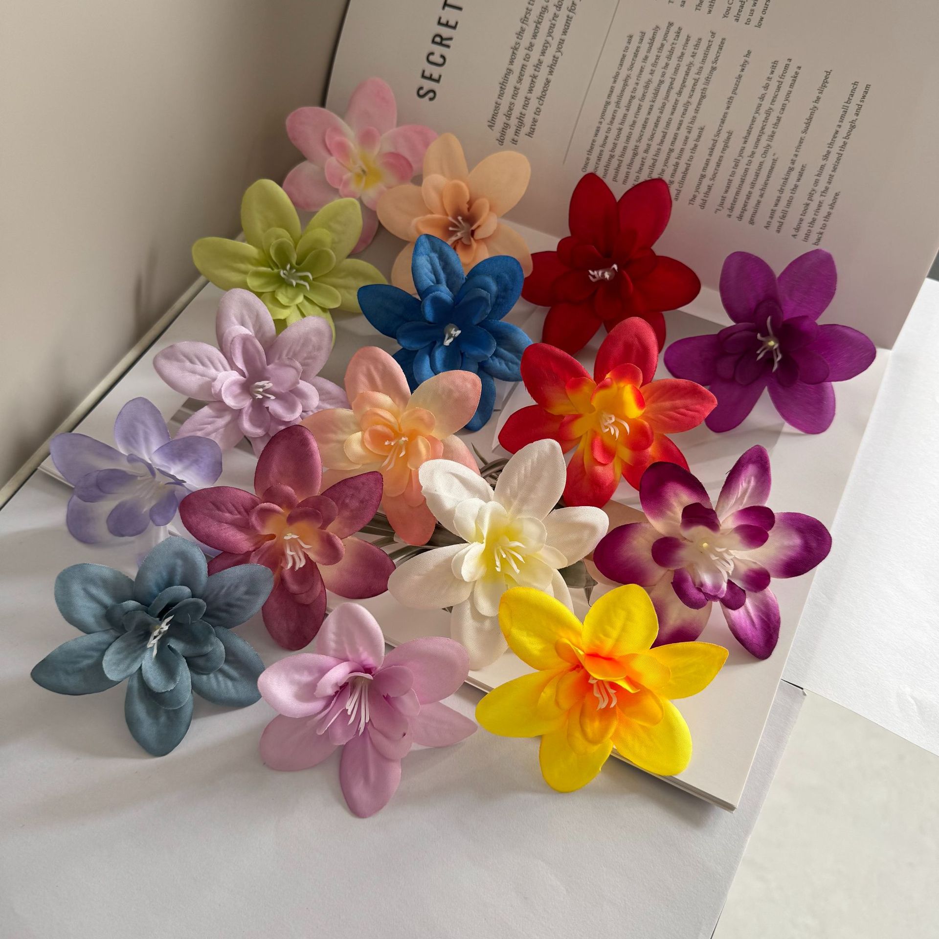 Artificial Phalaenopsis Flower Heads for Home Decoration, Fake Flowers for Wedding Photography Props, Handmade Artificial Flower Materials, Flowers