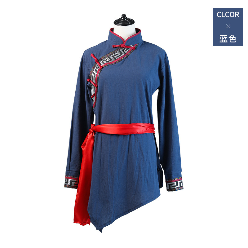Ropa de práctica nueva danza mongol étnica EXAMEN DE ARTE masculino ropa de rendimiento de danza mongol femenina nueva ropa de rendimiento femenino