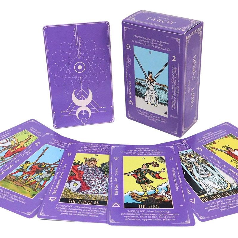 普及韦特塔罗经典典藏烫金初学者78张全套韦特tarot新手塔罗牌|undefined