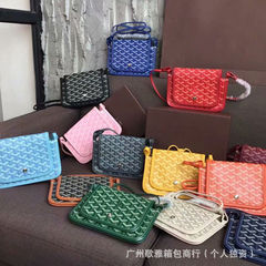 新品Goyard/戈雅信封包Plumet老花Y字满印woc邮差包单肩斜挎女包