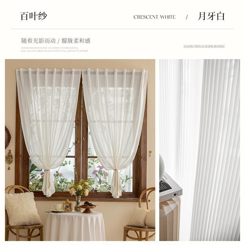 Velcro adhesivo tipo hoja de lino ciega hilo de rayas verticales sin perforación cortina