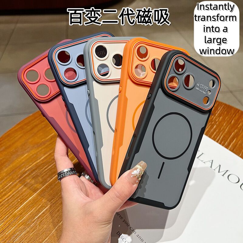 Suitable for iPhone 18 Pro Max and Apple 17, matte skin-feel magnetic high-end large-view protective case Suitable for iPhone 18 Pro Max and Apple 17, matte skin-feel magnetic high-end large-view protective case