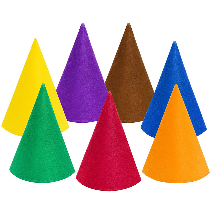Cross-border Elf Hat Halloween Holiday Hat Conical Seven-Color Hat Dwarf Hat Crayon Shin-chan Hat