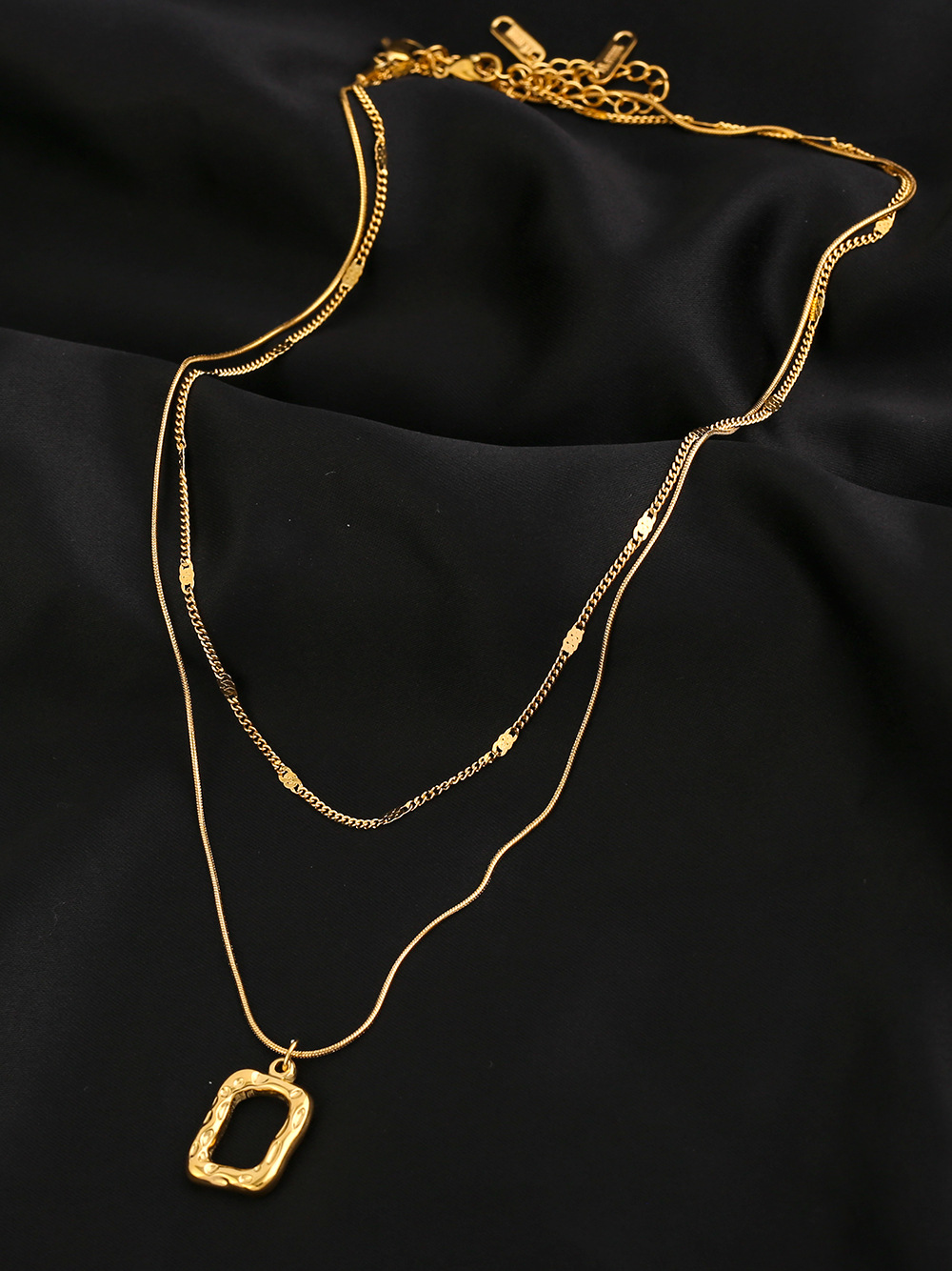 Fashion Geometric Titanium Steel Tassel Chain Necklace 1 Piece