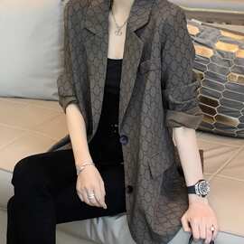 2025春秋新款西装外套女感复古英伦风小西服气质设计小众上衣