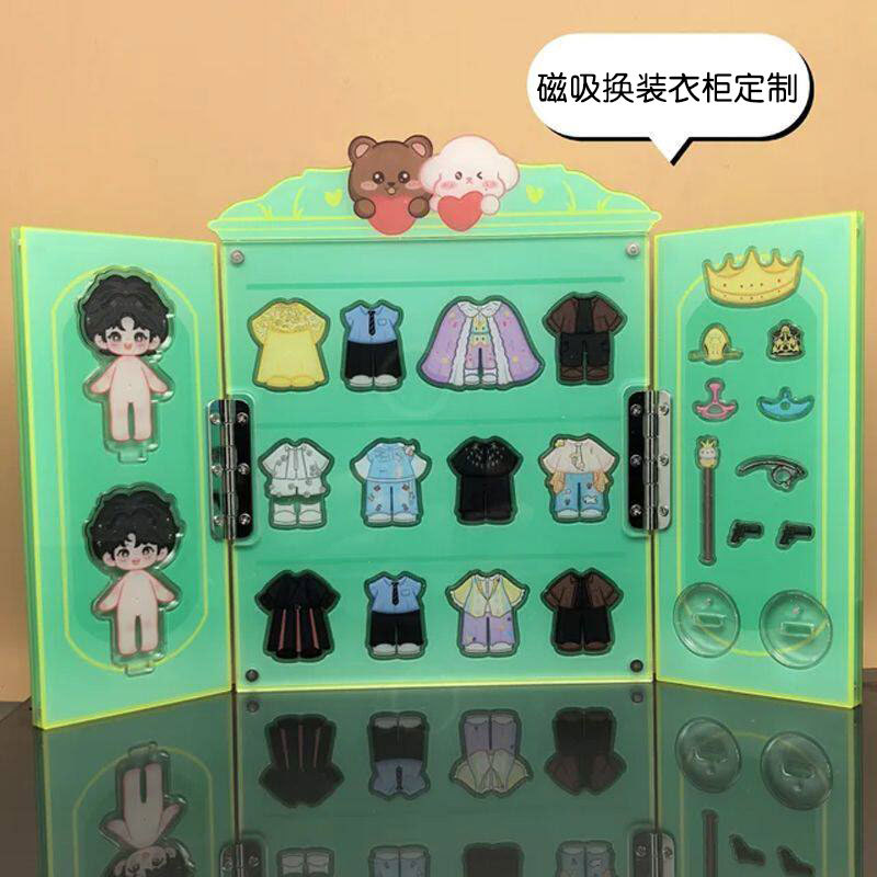 New Creative Cartoon Q-Version Magnetic Wardrobe Standee Custom Acrylic Desktop Decoration