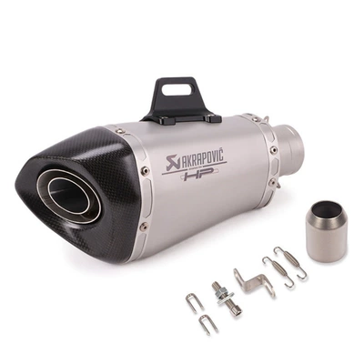 60/51mm motorcycle universal modified exhaust pipe Z900 CBR S1000RR MT07 NK250 Ducati (Motorcycle exhaust pipe) - 51mm-titanium-carbon-head
