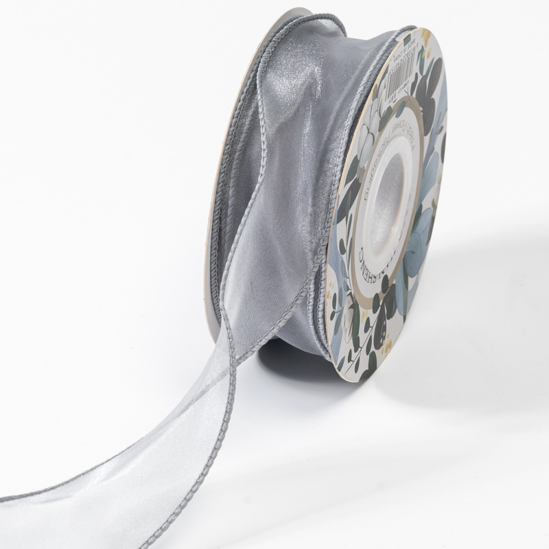 En stock al por mayor 4cm Phnom Penh fishtail hilo llano envuelto flor amplia cinta onda cinta ramo de flores material de embalaje