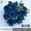 Plus 7 puffy cloth horn rose French rose home rose homeland landscaping fake flower hotel photography props silk flowers