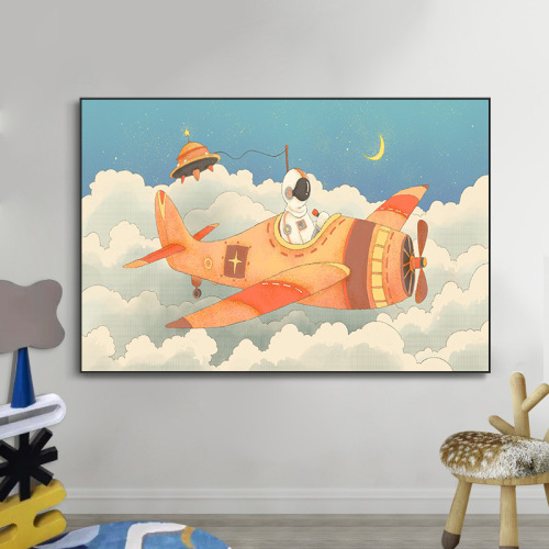 Children's room decoration painting for boys and girls, wall hanging art for living room, bedroom, bedside murals, kindergarten cartoon painting