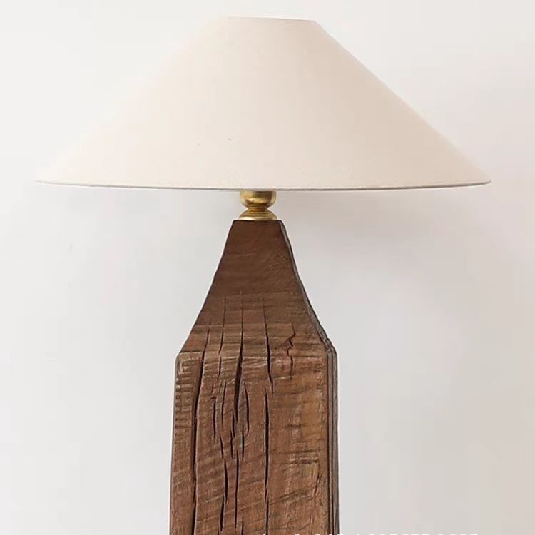 (2개) 조용한 바람 오래된 느릅 나무 바닥 램프 칼럼 거실 침실 연구 소파 분위기 램프 장식 램프 폴 단단한 나무 나무 그루터기 램프