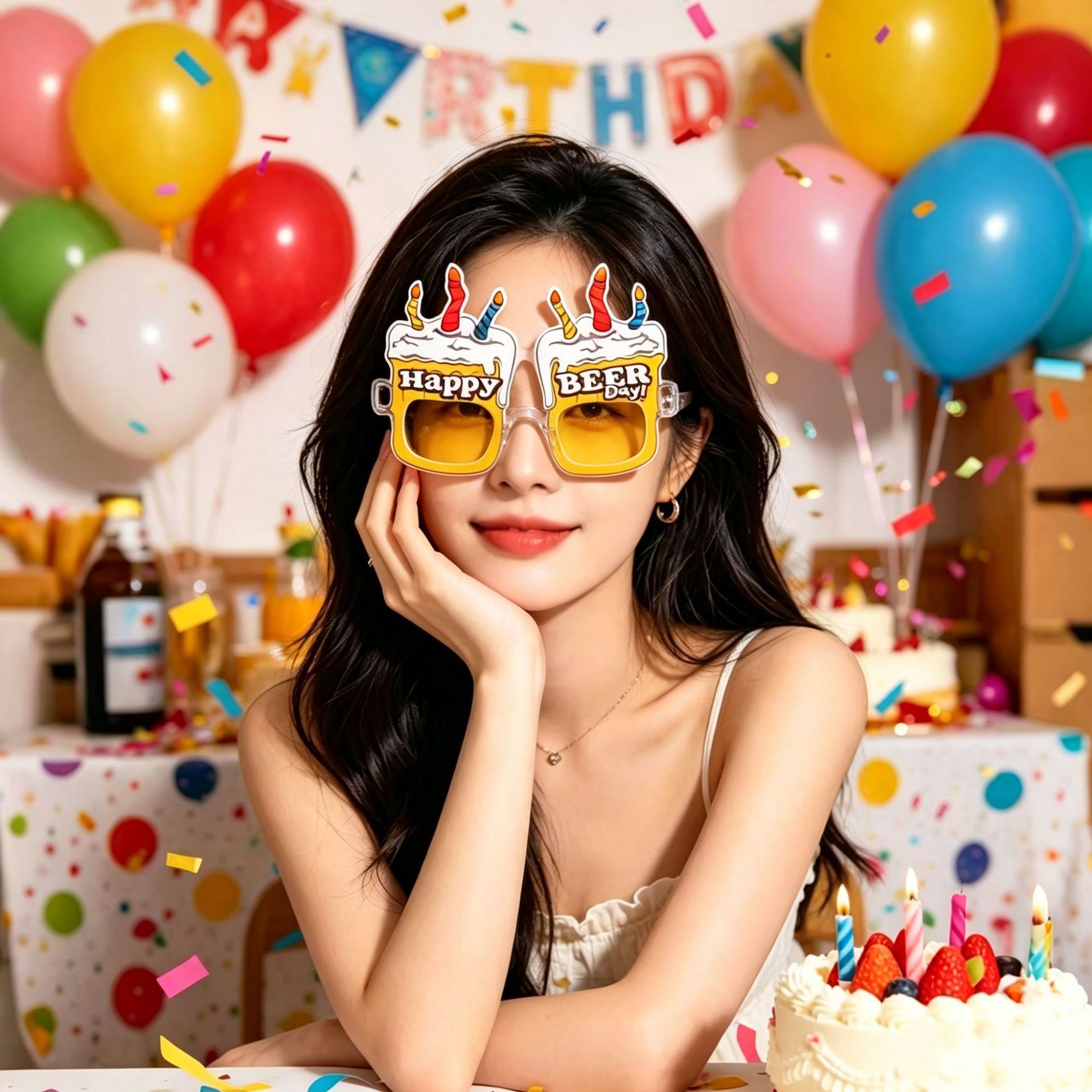 Cumpleaños temático fiesta gafas extrañas feliz cumpleaños pastel vela gafas de diseño de cumpleaños accesorios de fotos