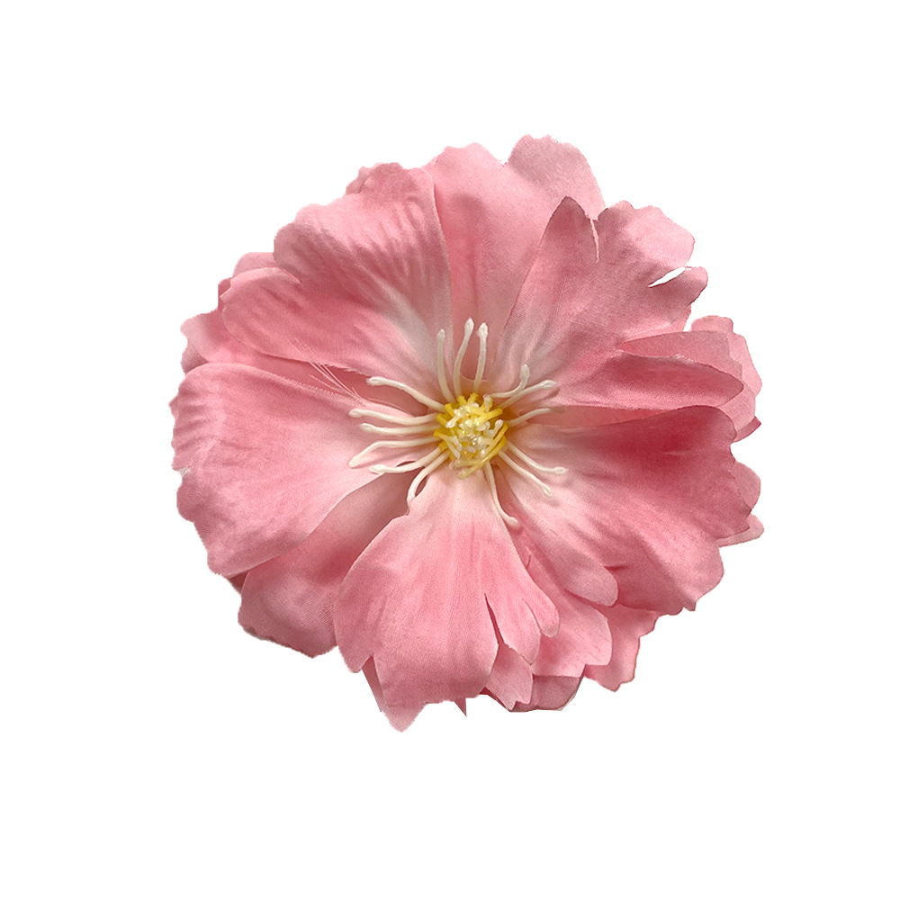 Flores artificiales flores rosadas bricolaje accesorios hechos a mano tocado de estilo antiguo accesorios de material de flor de horquilla arreglos florales de pared de flores de boda