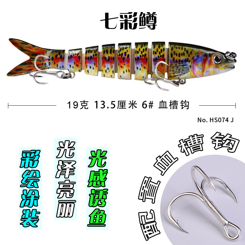 Nuevo en stock cm/19G multi-segmento Luya cebo plástico multi-Sección cebo biónico cebo duro al por mayor