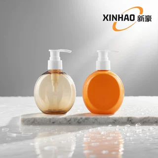 250ml圆形洗面奶瓶 PET卸妆油塑料瓶 洗手液沐浴露圆肩按压分装瓶