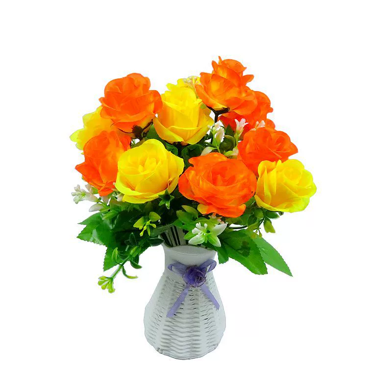 Фабричная имитация цветов оптом, объем от You Rose Living Room Home Decoration Silk Flowers 6 Гранатовые искусственные букеты