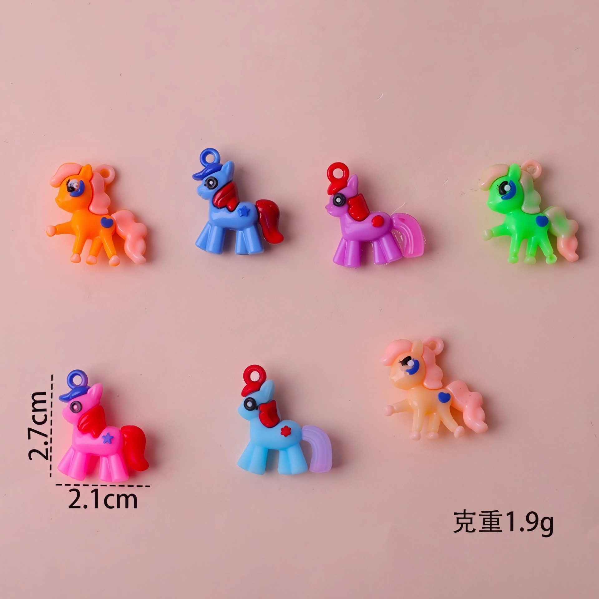 Caricatura lindo pony Polly llavero unicornio colgante PVC pegamento blando pony muñeca accesorios bolsa en stock image 14